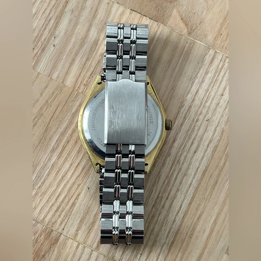 Hamilton 14K Gold Plated Rare Vintage Men’s Watch Stainless Bracelet Gold Dial